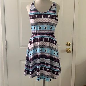 Frozen stretchy skater dress
